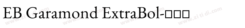 EB Garamond ExtraBol字体转换